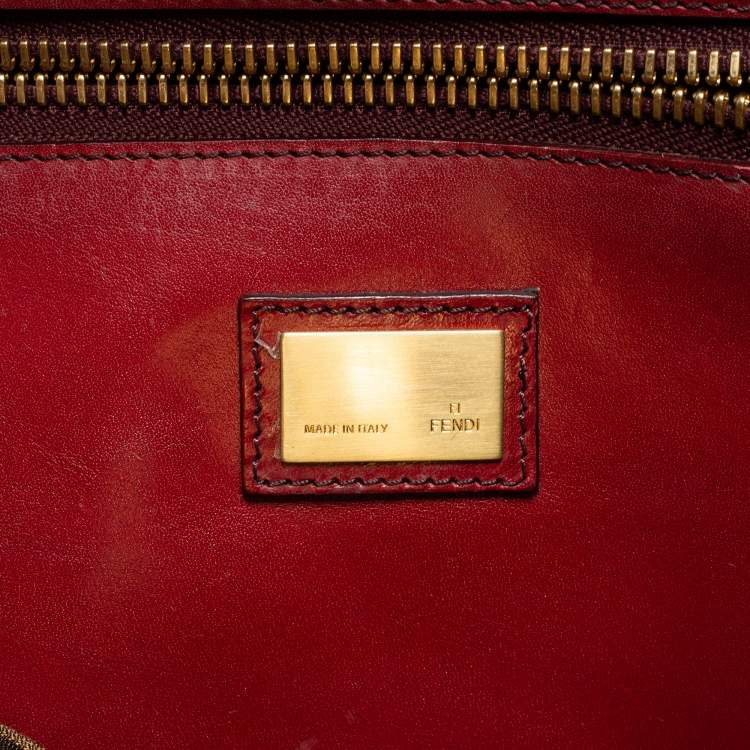 مملوكة مسبقًا Fendi Brown Leather Peekaboo Large Top Handle Bag