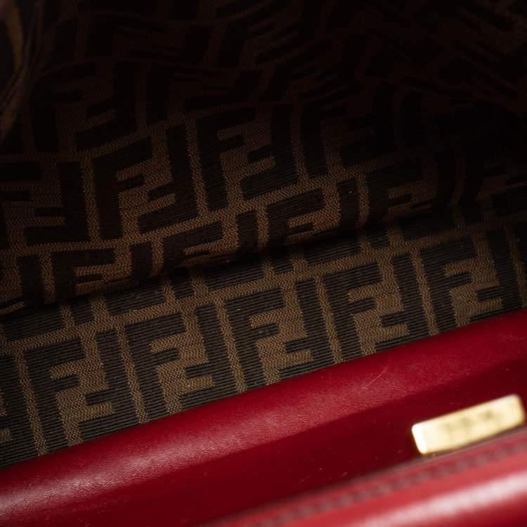 مملوكة مسبقًا Fendi Brown Leather Peekaboo Large Top Handle Bag