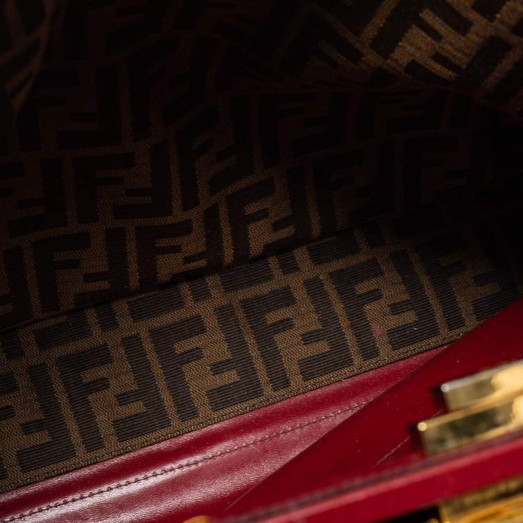 مملوكة مسبقًا Fendi Brown Leather Peekaboo Large Top Handle Bag
