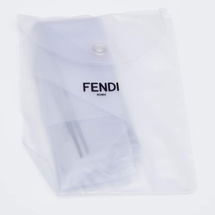 Pre Owned Fendi Off White Leather Medium Peekaboo Top Handle Bag