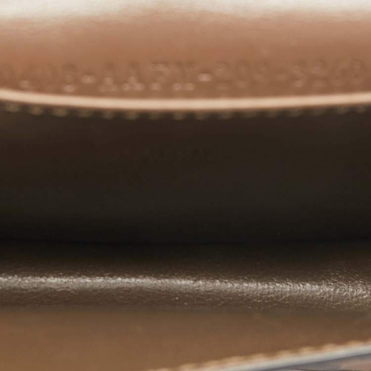 Pre Owned Fendi Brown/Black Zucca Leather Mini F is Fendi Wallet on Chain