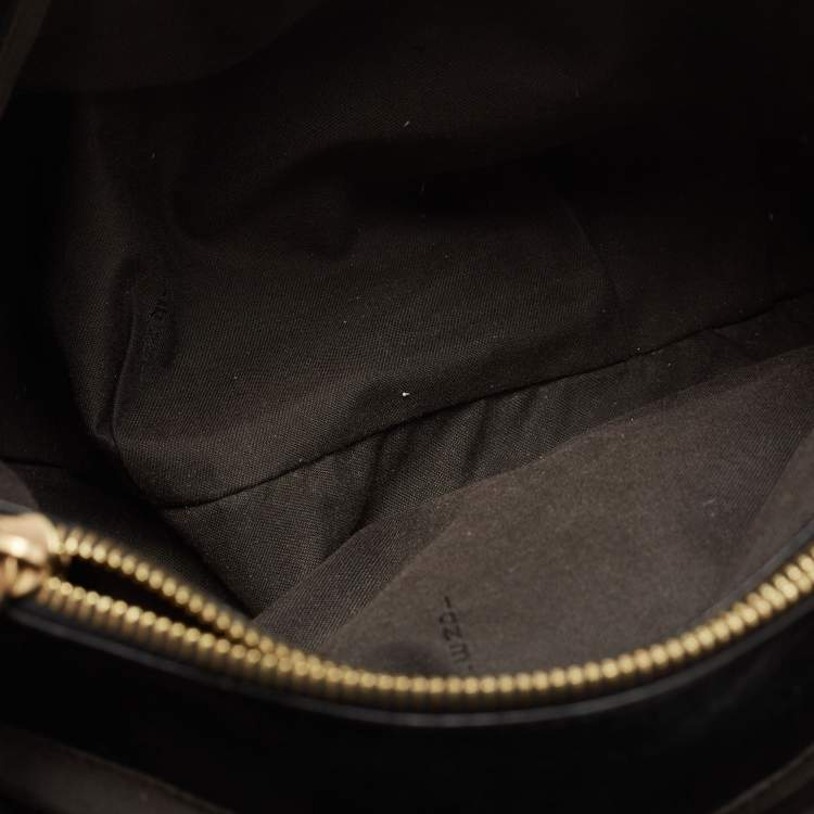 Pre Owned Fendi Black Pebbled Leather Small Mia Tote