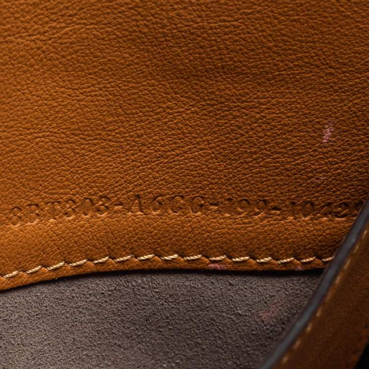 Pre Owned Fendi Tan Leather and Suede Flip Tote