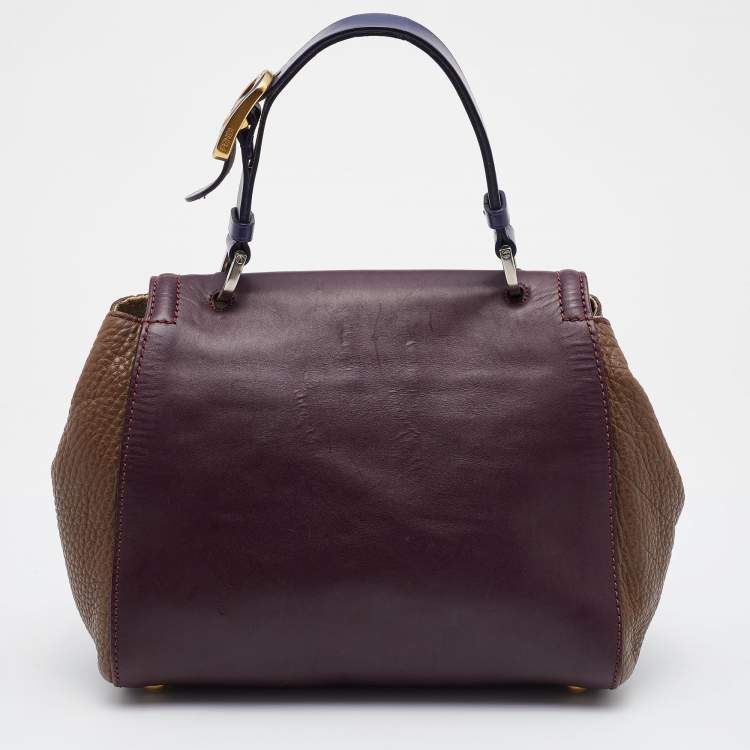 مملوكة مسبقًا Fendi Multicolor Leather Silvana Top Handle Bag