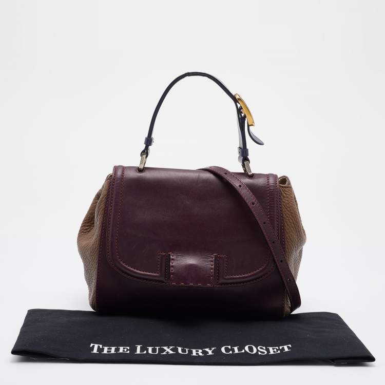 مملوكة مسبقًا Fendi Multicolor Leather Silvana Top Handle Bag