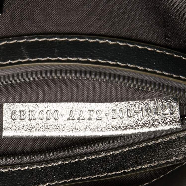 Pre Owned Fendi Metallic Grey Monogram Embossed Leather Baguette Shoulder Bag