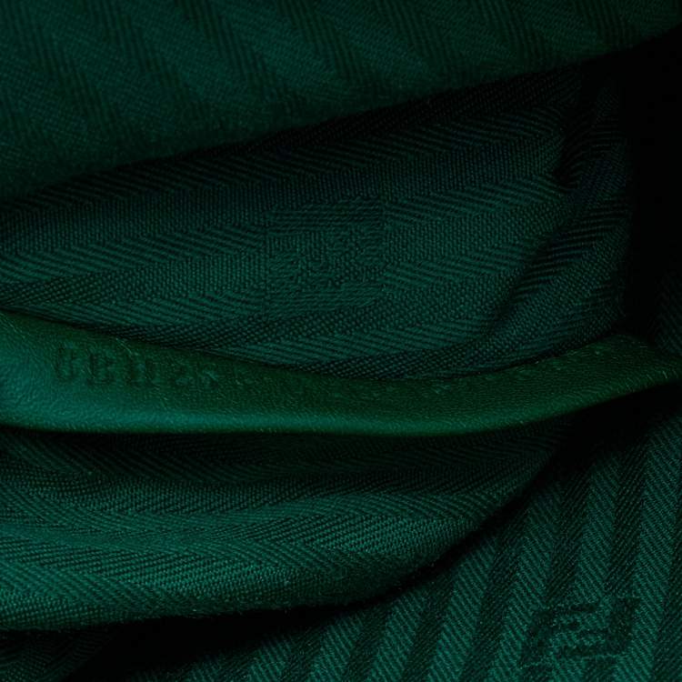 Pre Owned Fendi Green Leather Petite Sac 2jours Tote