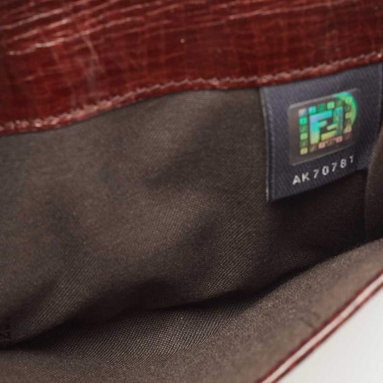 Pre Owned Fendi Beige/Brown Zuchino Canvas and Leather Forever Flap Wallet