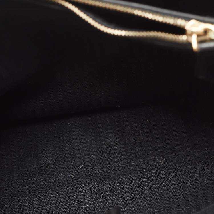 Pre Owned Fendi Black Leather Small 2Jours Tote