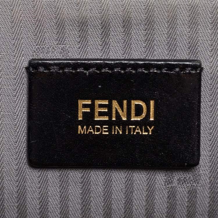 Pre Owned Fendi Grey Leather Small 2Jours Tote