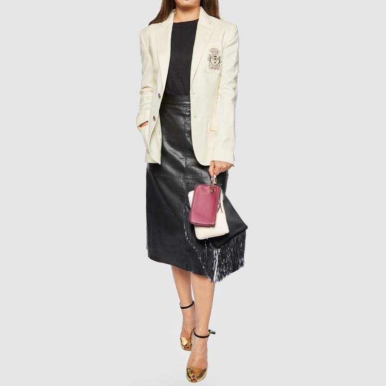 Pre Owned Fendi Multicolor Leather Triplette Clutch