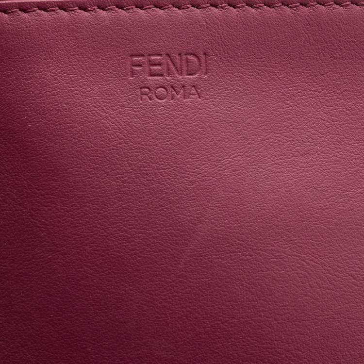 Pre Owned Fendi Multicolor Leather Triplette Clutch