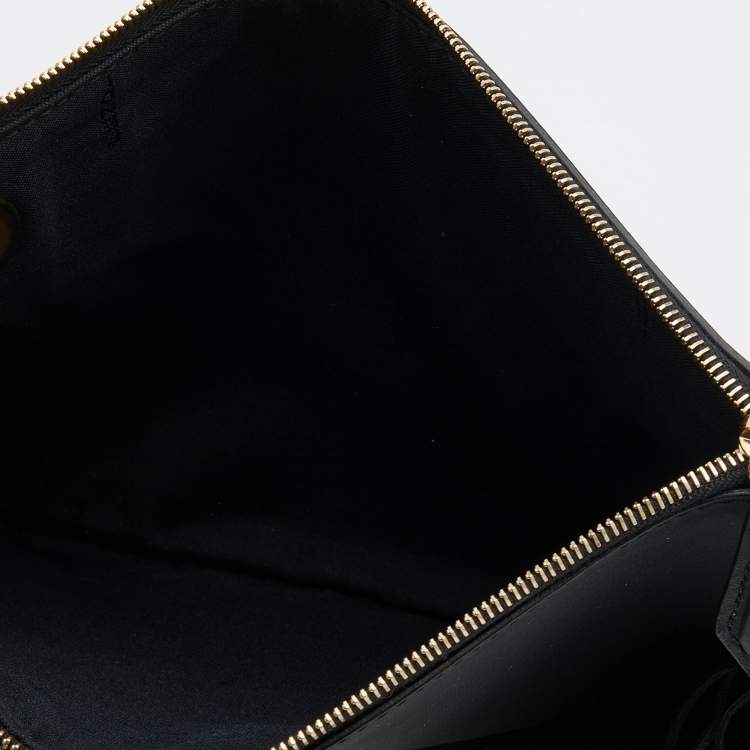 Pre Owned Fendi Multicolor Leather Triplette Clutch