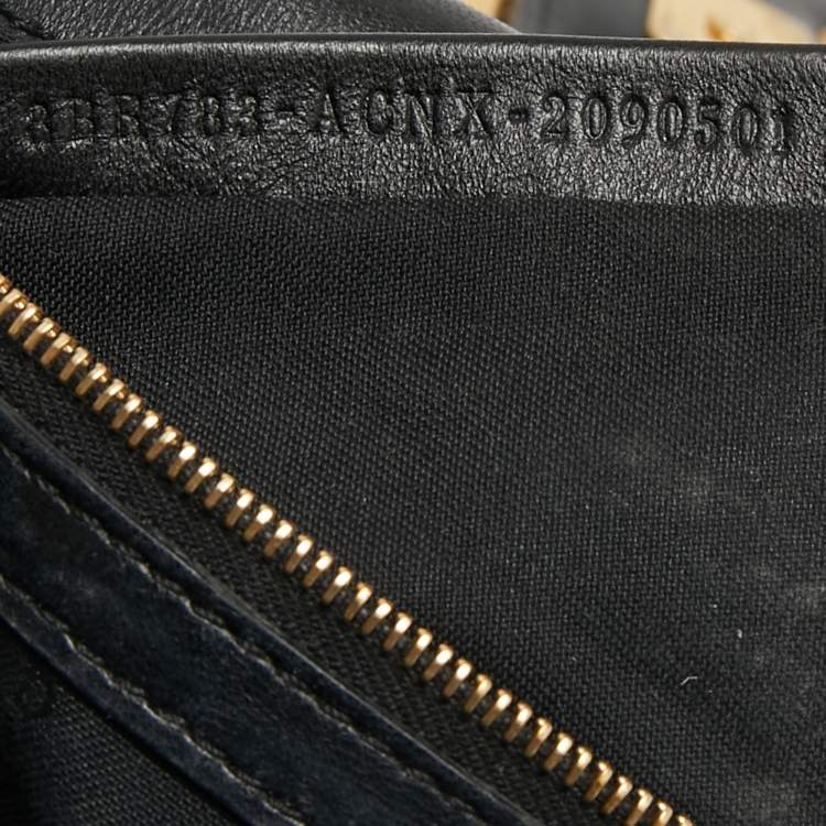 Pre Owned Fendi Black Leather Baguette Shoulder Bag