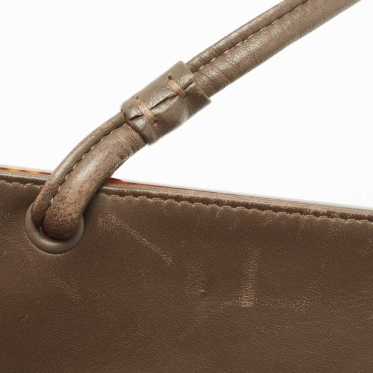 Pre Owned Fendi Grey Suede and Leather To You Convertible Clutch