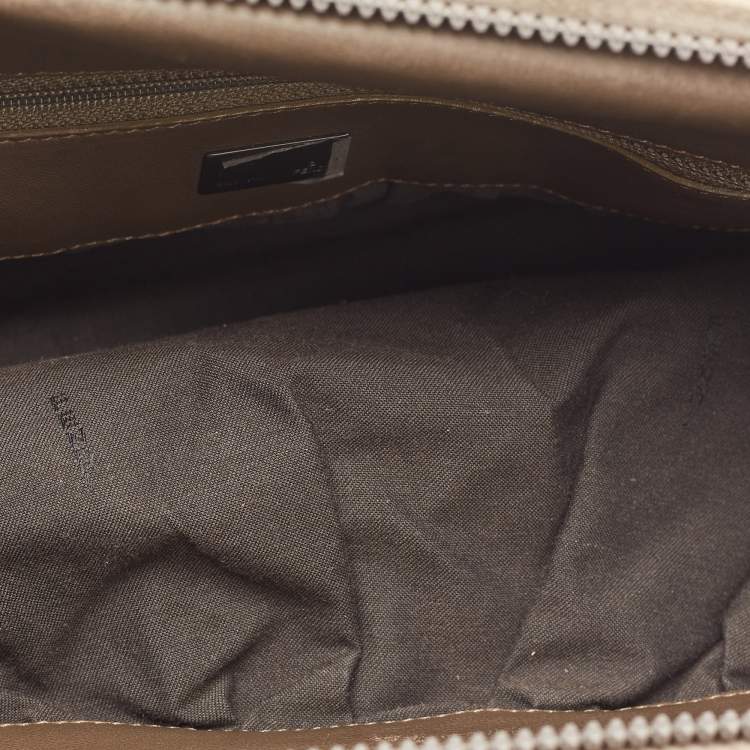 Pre Owned Fendi Grey Suede and Leather To You Convertible Clutch