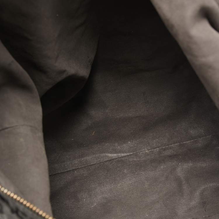 Pre Owned Fendi Black Zucca Canvas and Leather Hobo