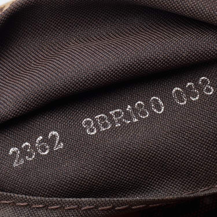 Pre Owned Fendi Brown Zucchino Canvas and Leather Baguette Bag