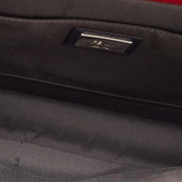 Pre Owned Fendi Multicolor Textured Leather Small Demi Jour Top Handle Bag