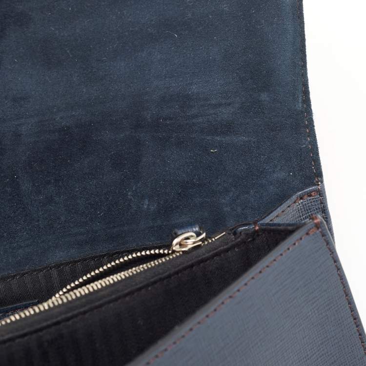Pre Owned Fendi Multicolor Leather Rush Wristlet Clutch