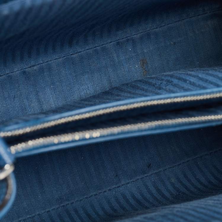 مملوكة مسبقًا Fendi Blue Leather Pettit 2jours Tote