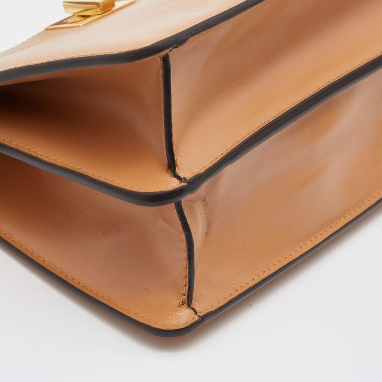 مملوكة مسبقًا Fendi Brown Leather Peekaboo ISeeU East West Top Handle Bag