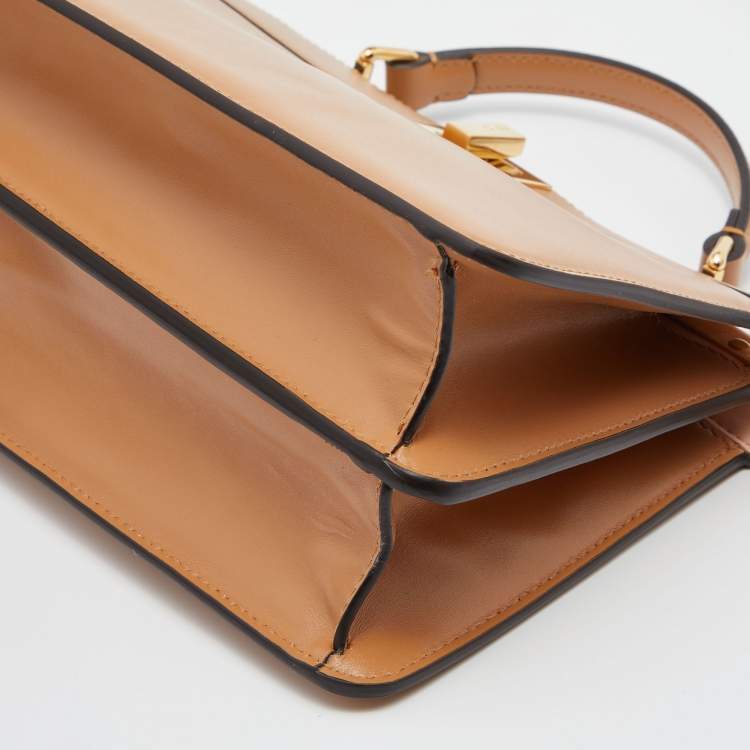 مملوكة مسبقًا Fendi Brown Leather Peekaboo ISeeU East West Top Handle Bag
