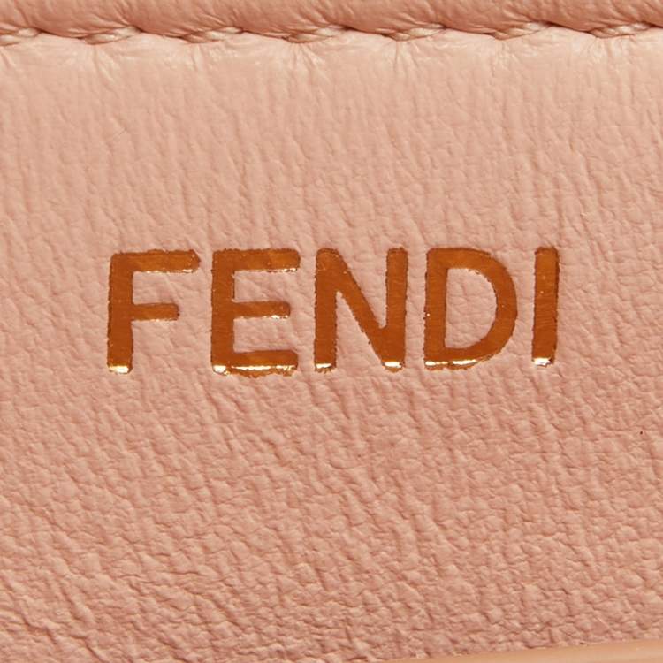 مملوكة مسبقًا Fendi Brown Leather Peekaboo ISeeU East West Top Handle Bag