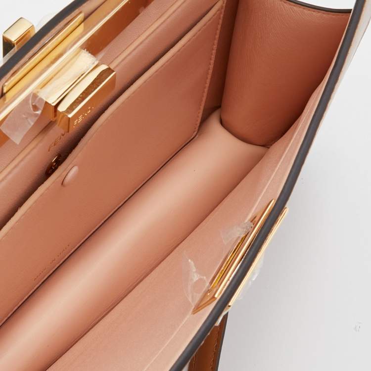 مملوكة مسبقًا Fendi Brown Leather Peekaboo ISeeU East West Top Handle Bag