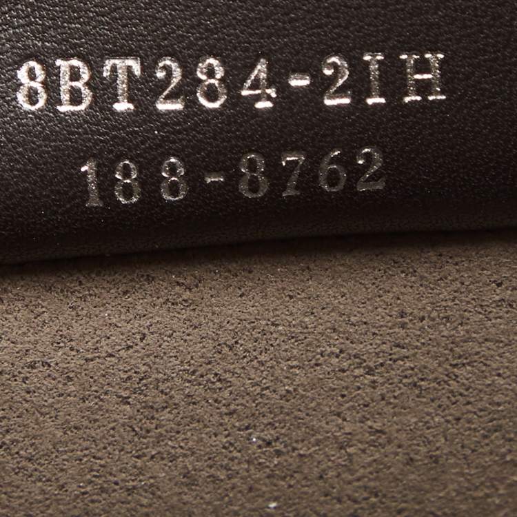 مملوكة مسبقًا Fendi Grey Leather Kan I F Logo Shoulder Bag