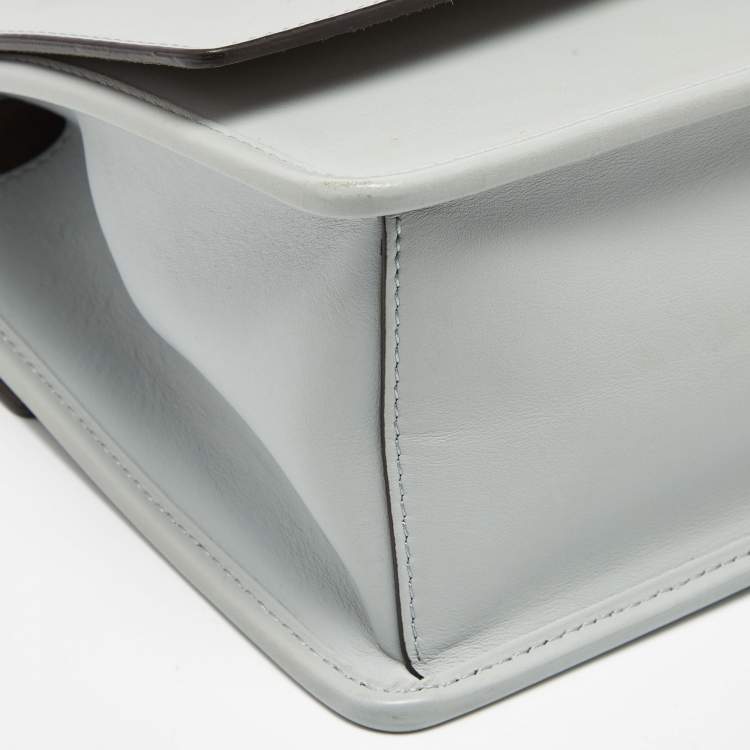 مملوكة مسبقًا Fendi Grey Leather Kan I F Logo Shoulder Bag