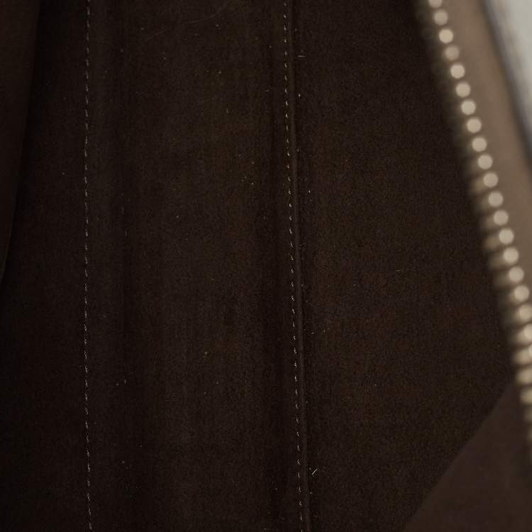 Pre Owned Fendi Dark Grey Leather Dotcom Top Handle Bag