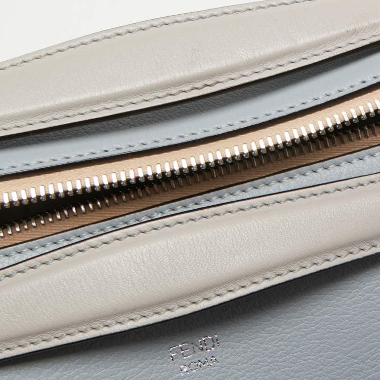 Pre Owned Fendi Light Blue Leather Large By The Way Boston Bag