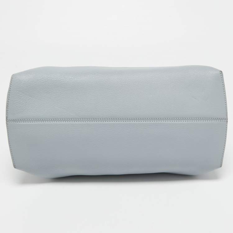 Pre Owned Fendi Light Blue Leather Large By The Way Boston Bag