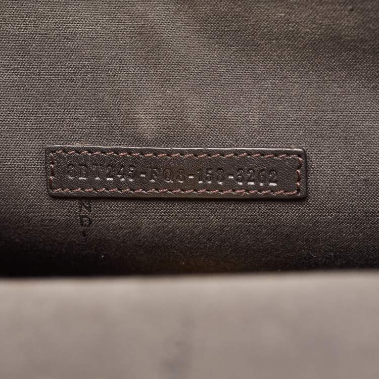 Pre Owned Fendi Brown/Yellow Zucca Canvas and Leather Mini Demi Jour Top Handle Bag
