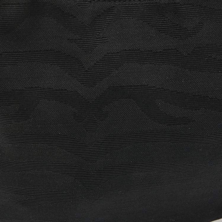 Pre Owned Fendi Black Canvas and Leather Oyster Hobo