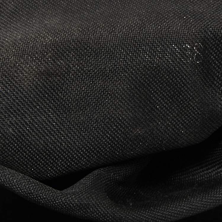 Pre Owned Fendi Black Canvas and Leather Oyster Hobo