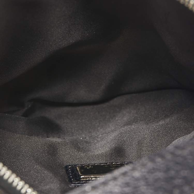 Pre Owned Fendi Black Canvas and Leather Oyster Hobo