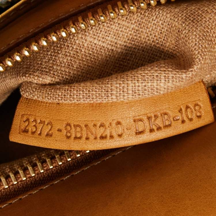Pre Owned Fendi Multicolor Floral Embroidered Canvas and Leather Large Peekaboo Top Handle Bag