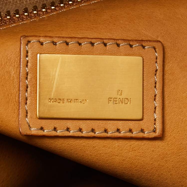 Pre Owned Fendi Multicolor Floral Embroidered Canvas and Leather Large Peekaboo Top Handle Bag