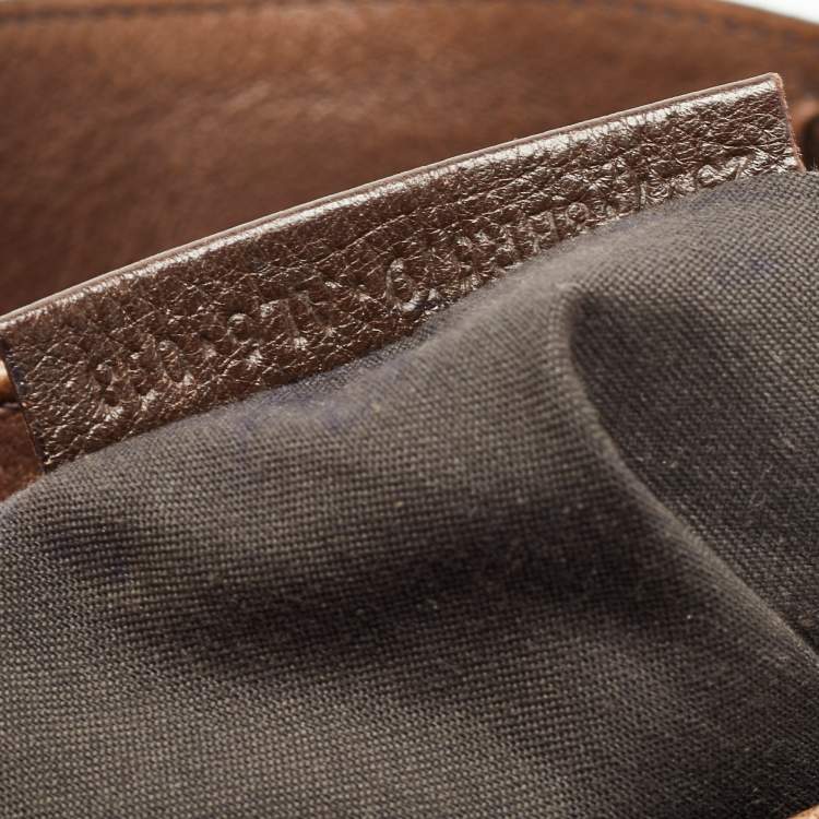 Pre Owned Fendi Tobacco Zucca Stitch Canvas and Leather Doctor B Hobo
