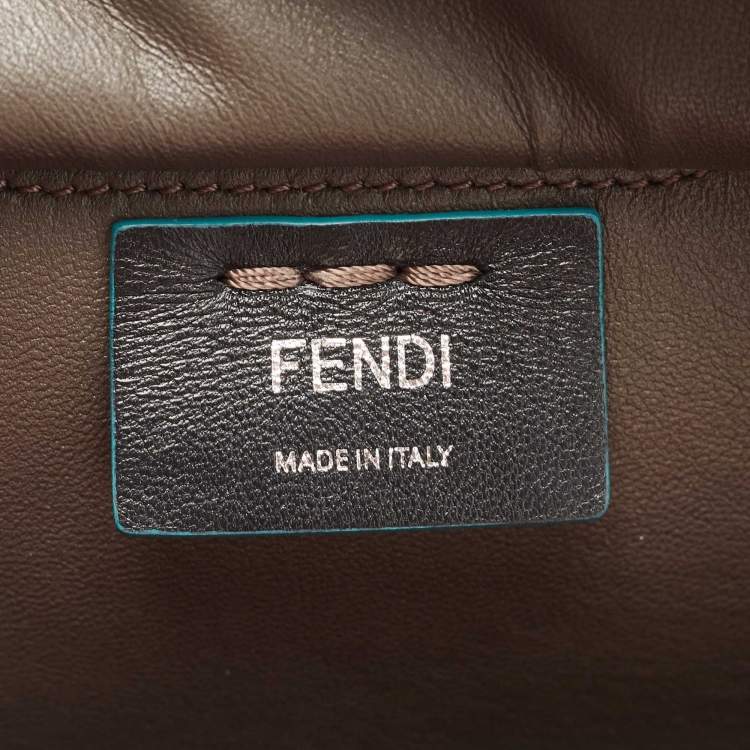Pre Owned Fendi Grey/Red Leather Medium 3Jours Tote