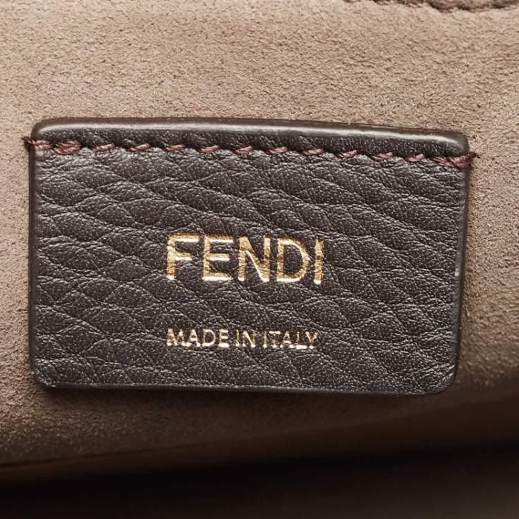 Pre Owned Fendi Red Leather Monster Eyes Chain Bag