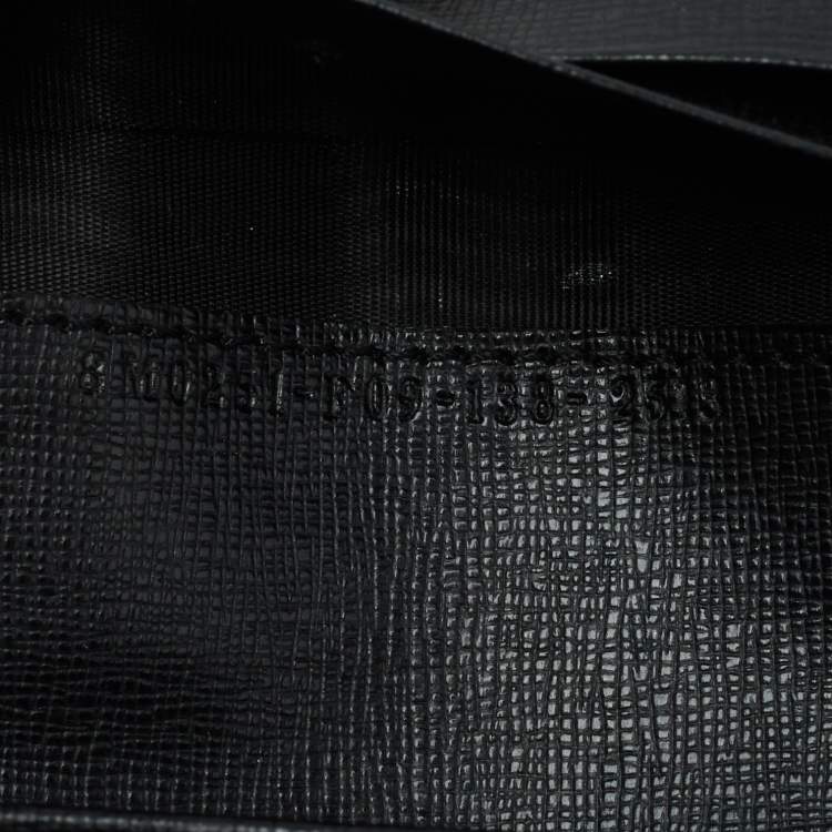 Pre Owned Fendi Black Leather Flap Continental Wallet