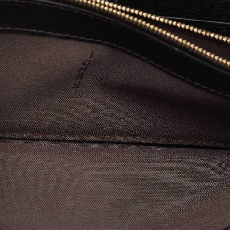 Pre Owned Fendi Black Leather Flap Continental Wallet