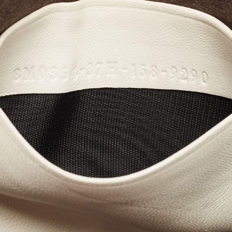 Pre Owned Fendi Off White Leather and Fur Micro Monster Baguette Bag