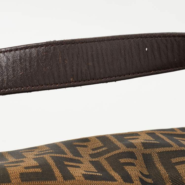 Pre Owned Fendi Tobacco Zucca Canvas and Leather Large Mama Forever Shoulder Bag