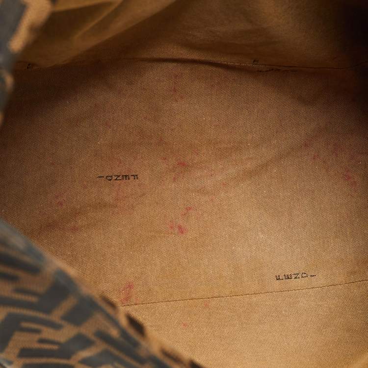 Pre Owned Fendi Tobacco Zucca Canvas and Leather Large Mama Forever Shoulder Bag