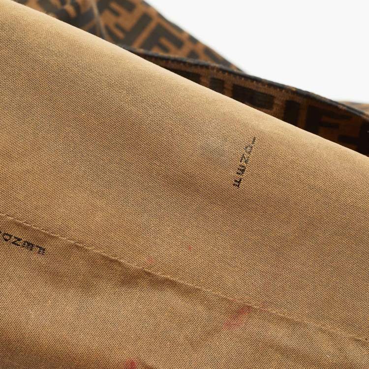 Pre Owned Fendi Tobacco Zucca Canvas and Leather Large Mama Forever Shoulder Bag