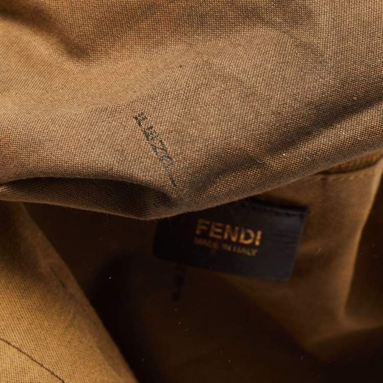 Pre Owned Fendi Tobacco Zucca Canvas and Leather Large Mama Forever Shoulder Bag